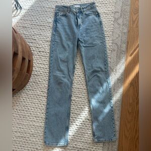 Zara straight leg high waisted jeans